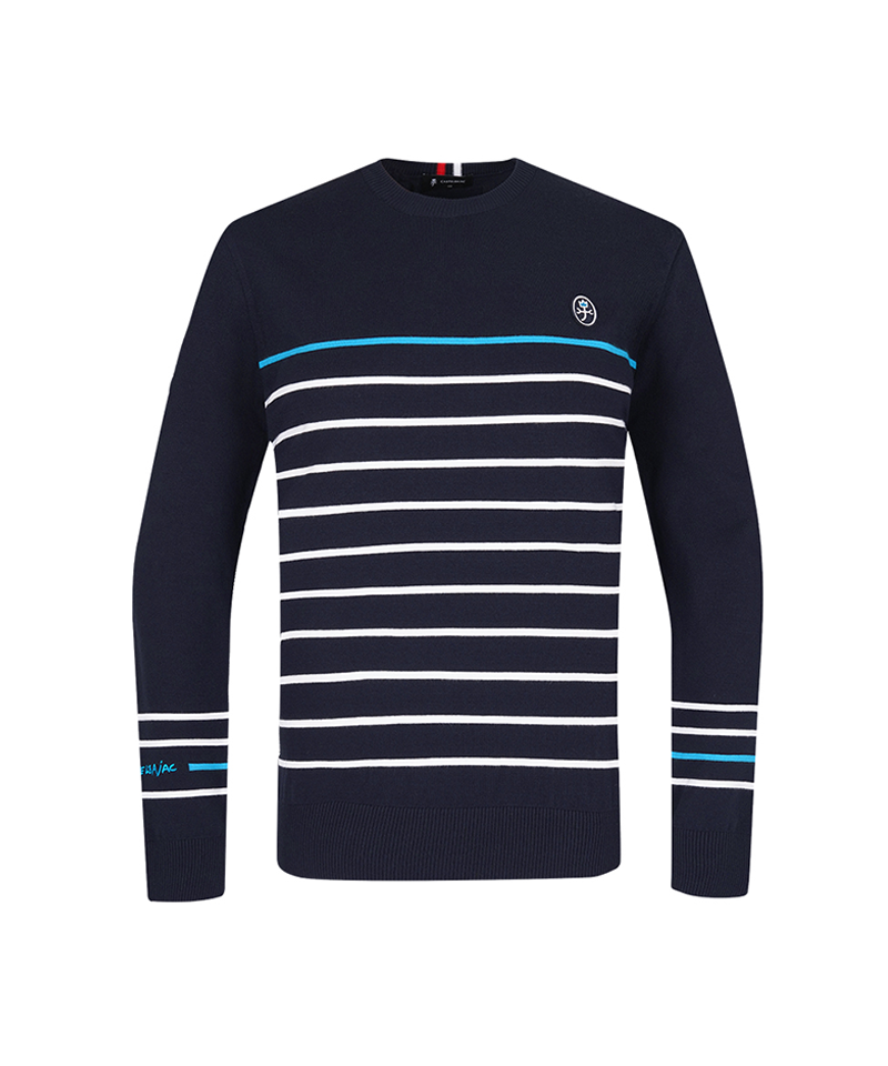 Castelbajac Men's Straight Round Knit - Navy