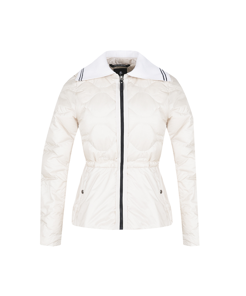 Castelbajac Women's String Quilted Down Jacket - Cream