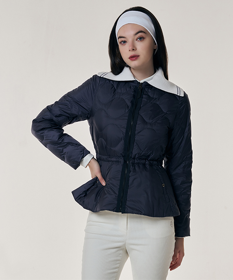 Castelbajac Women's String Quilted Down Jacket - D/Navy