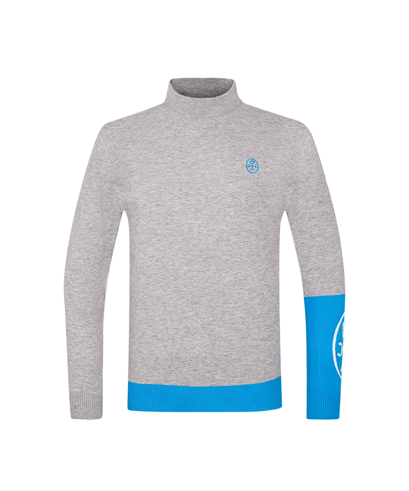 Castelbajac Men's Semi-Turtleneck Knit - M/Grey