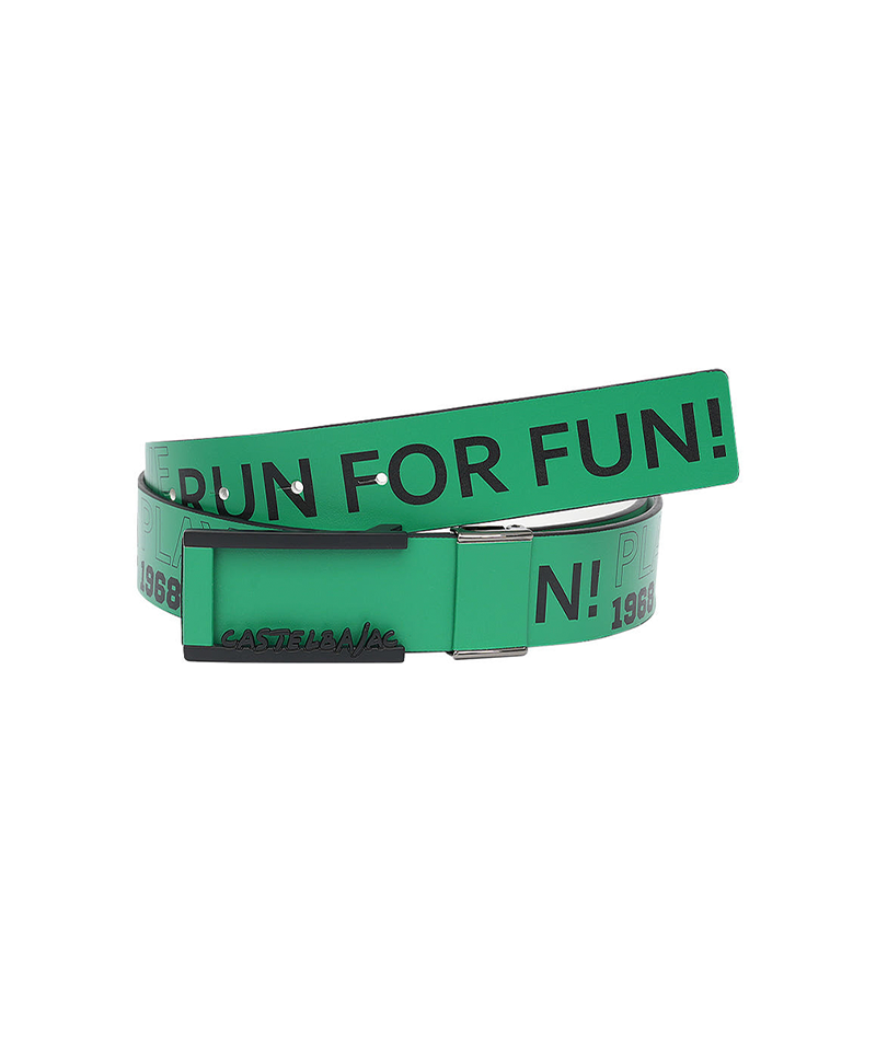 Castelbajac Men's Print Buckle Belt - Green
