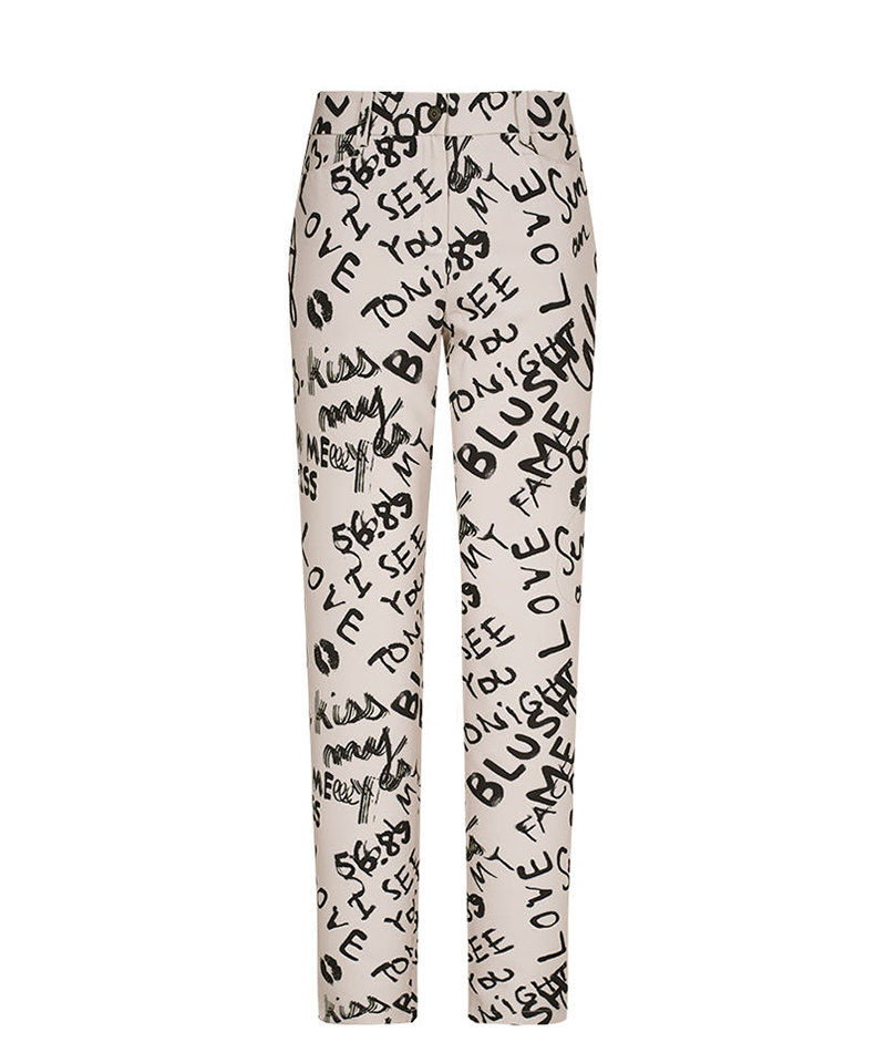 [Warehouse Sale] Castelbajac Women's Full-Length Letter Pants - Beige
