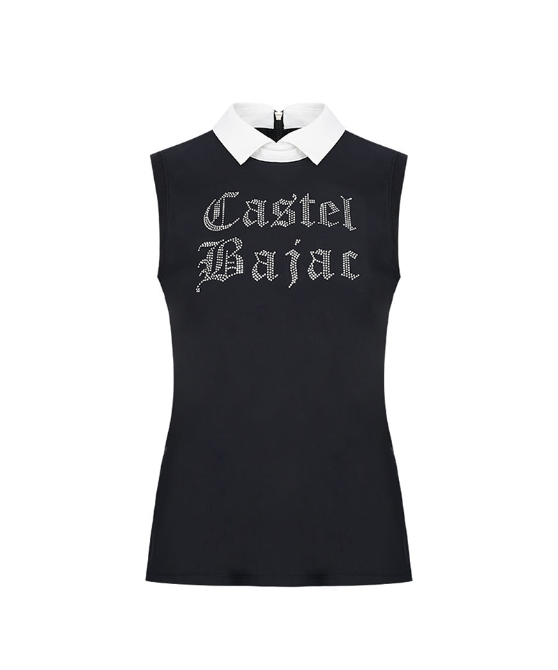 [Warehouse Sale] Castelbajac Women's Capsule Line Sleeveless T-Shirt - Black
