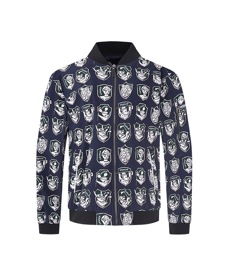 Castelbajac Men's Patterned Blue Jacket Jumper - Navy