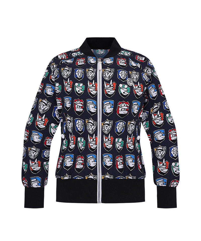Castelbajac Women's Patterned Blue Jacket Jumper - Navy