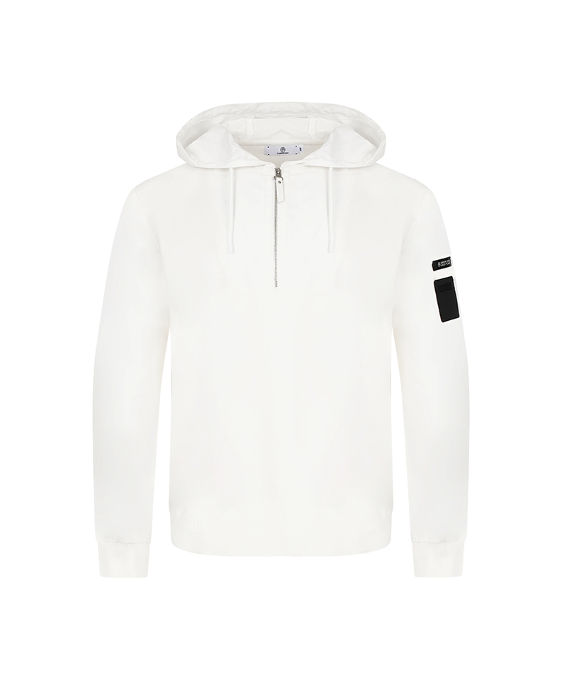 Castelbajac Men's Hooded Hybrid Half-Zip Knit - 2 Colors