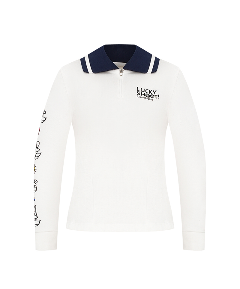 Castelbajac Women's Sleeve Point Collar T-Shirt - 2 Colors