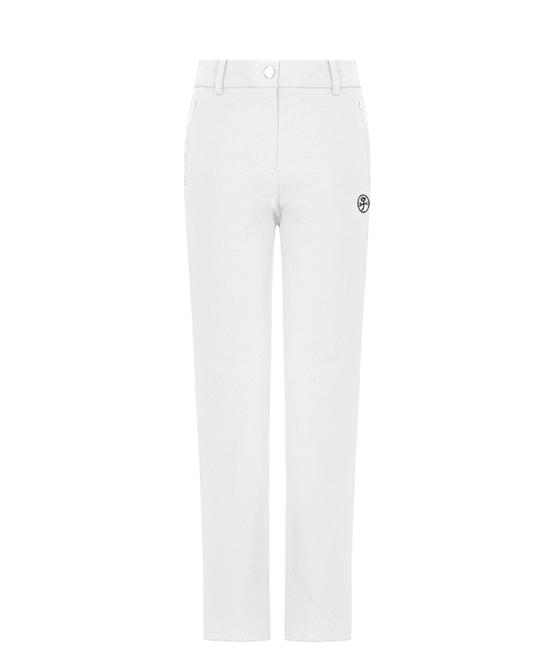 Castelbajac Women's Poly Bonded E-Band Slim Pants - White