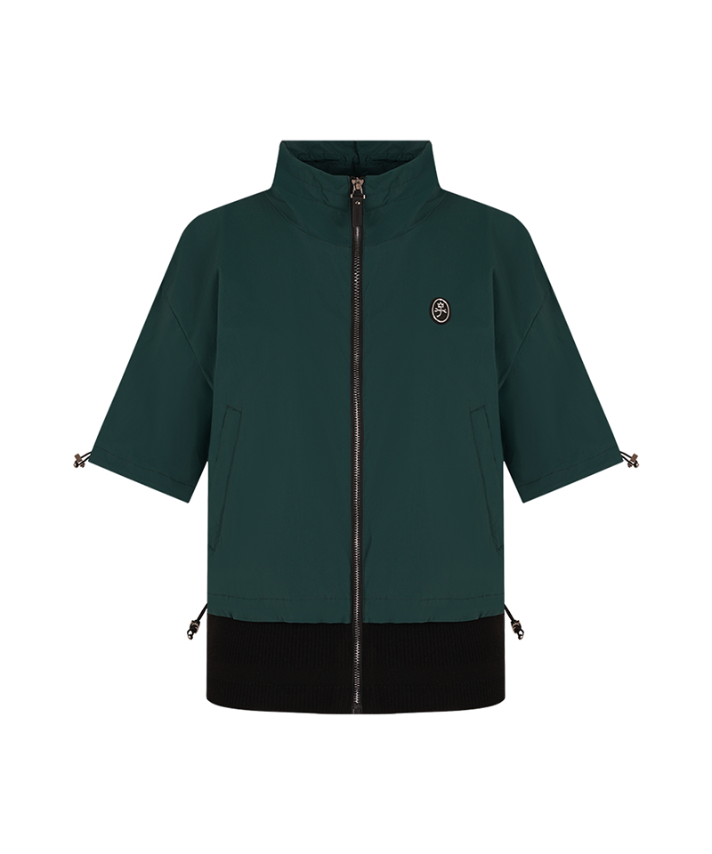 Castelbajac Women's String Zip-Up Short-Sleeve Vest - Green