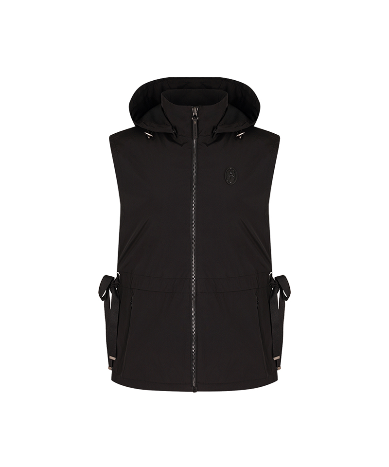 Castelbajac Women's Detachable Hooded Zip-Up Vest - Black