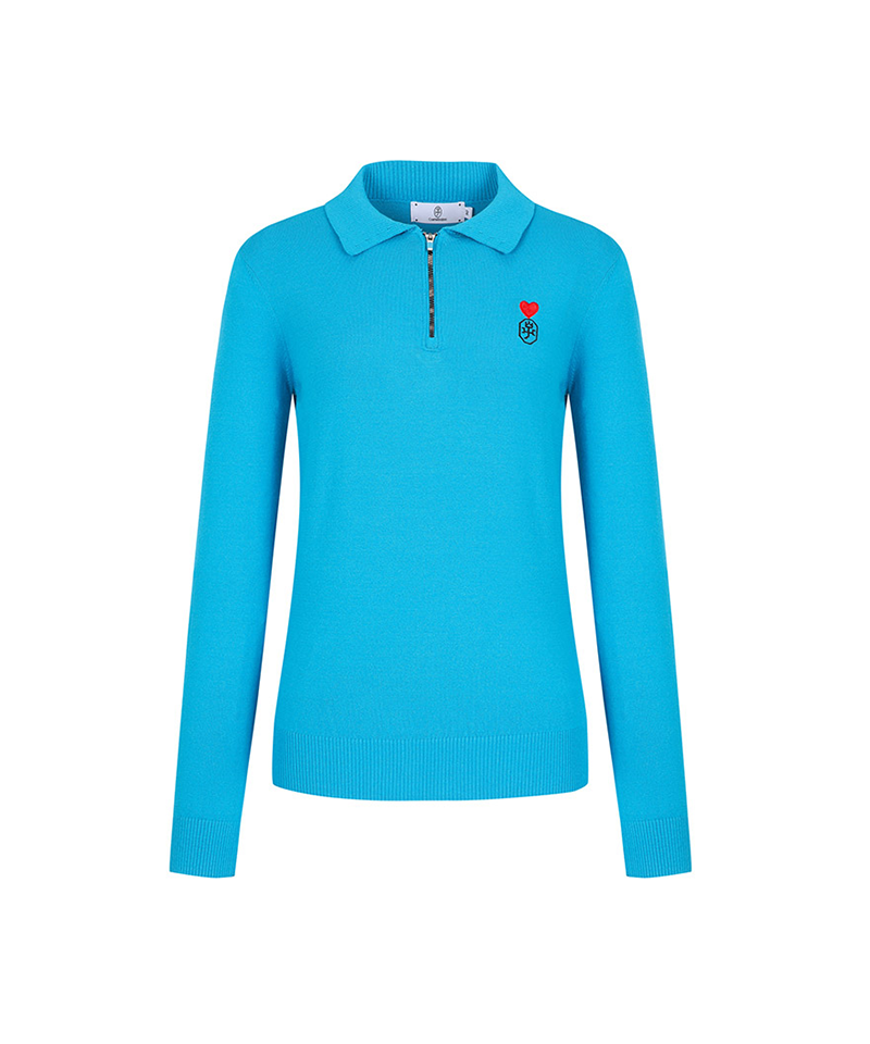 Castelbajac Women's Eri Half-Zip Sweater - Blue