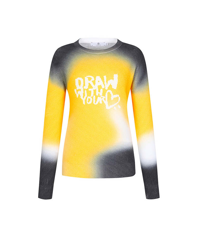 Castelbajac Women's Full-Length Lettering Sweater - Yellow
