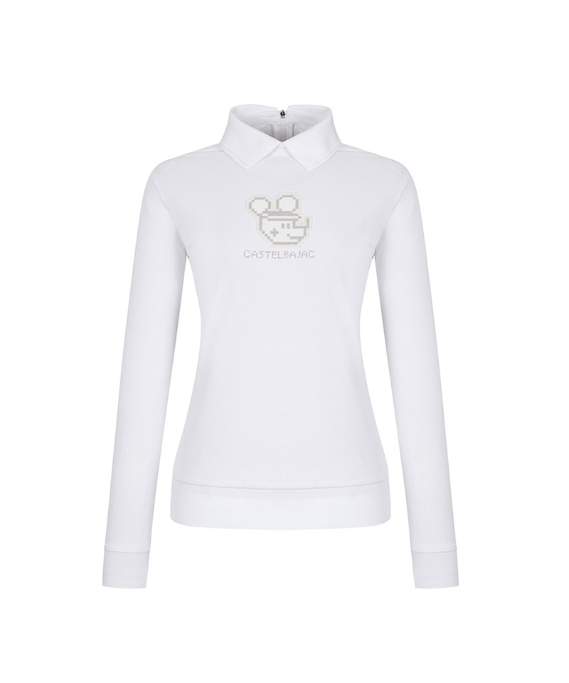 Castelbajac Women's Character Embroidered Collar T-Shirt - White