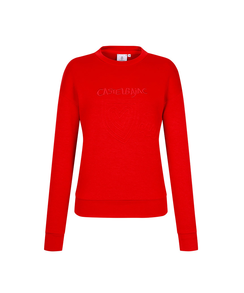Castelbajac Women's Embossed Round T-Shirt - Red