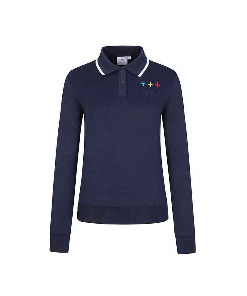 Castelbajac Women's Full-Length Jacquard T-Shirt - Navy