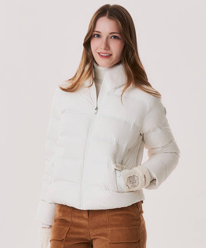 Castelbajac Women's Fur Duck Down Padding - Ivory
