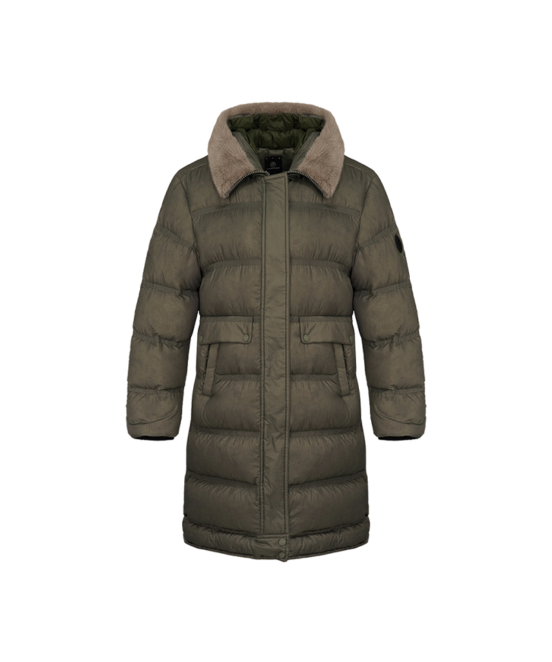 Castelbajac Women's Two-Color Duck Down Long Padding - Khaki