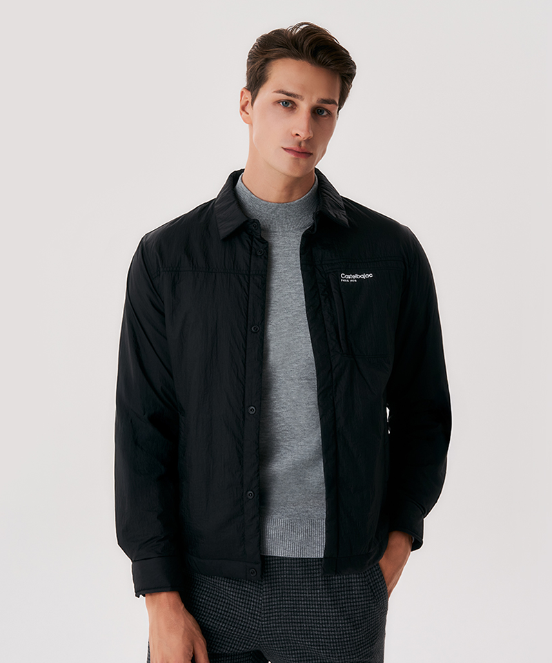 Castelbajac Men's Stretch Padded Shirt Jumper - Black