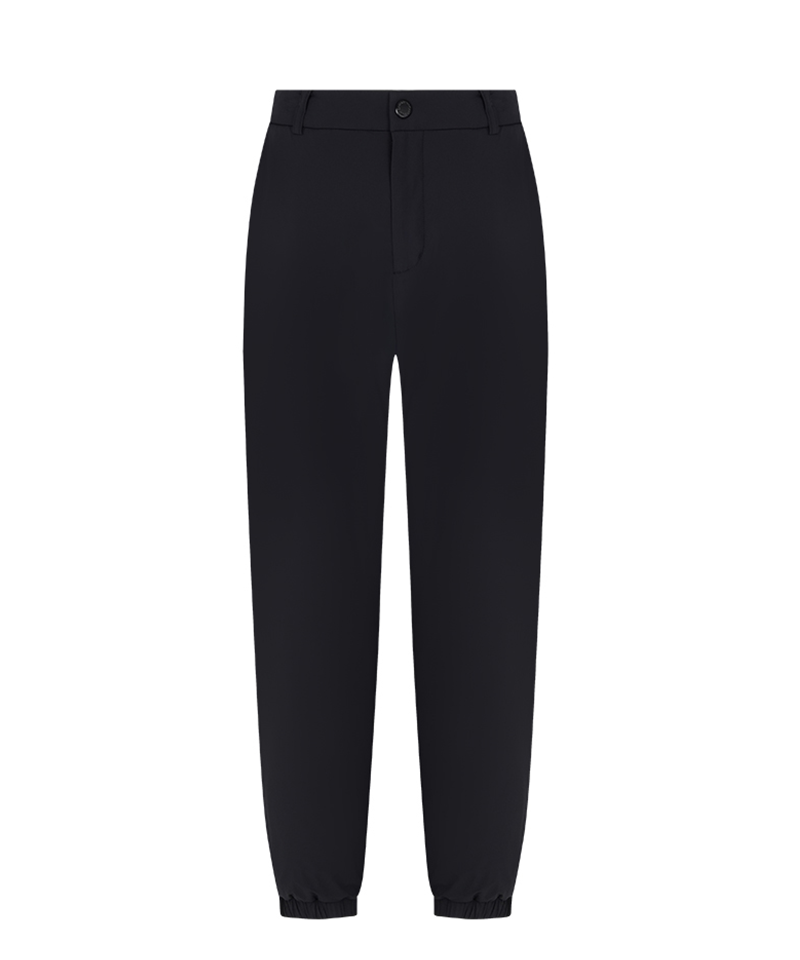 Castelbajac Men's Black Line Color Block Band Stretch Padded Jogger Pants - Black