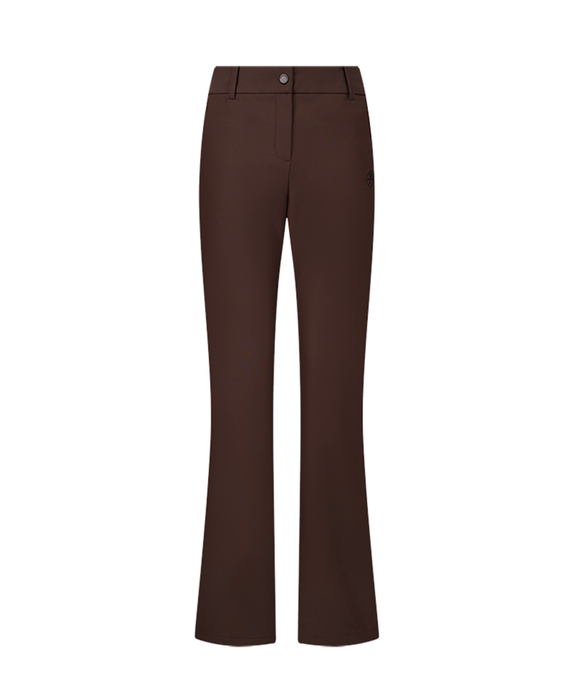 Castelbajac Women's Logo Band Fleece Bootcut Pants - Brown