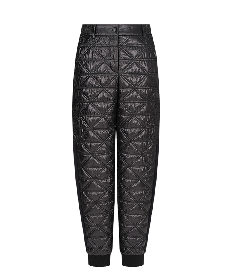 Castelbajac Women's Black Line Quilted Padded Jogger Pants - Black