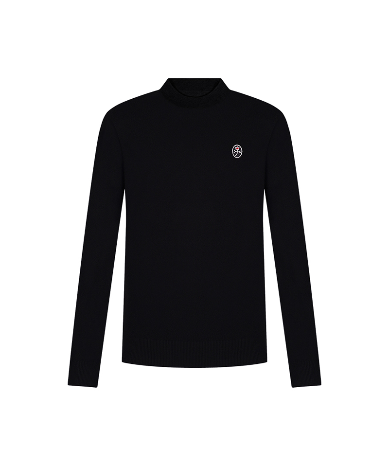Castelbajac Men's Solid Half-Length Sweater - Black