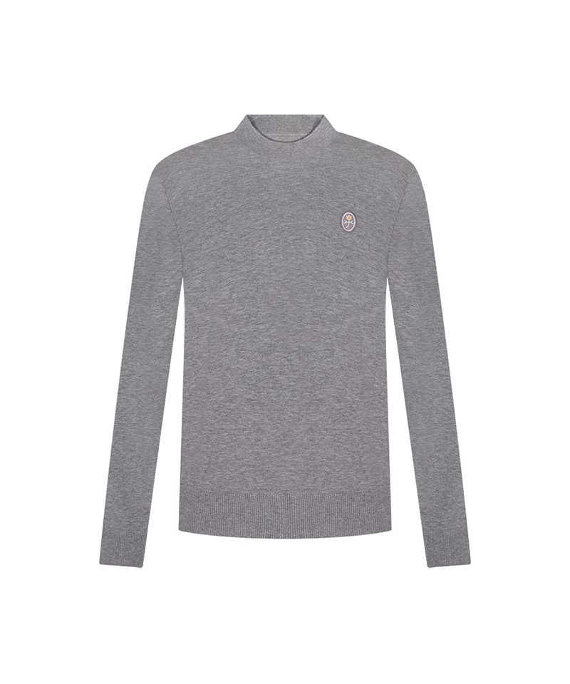 Castelbajac Men's Solid Half-Length Sweater - M/Grey