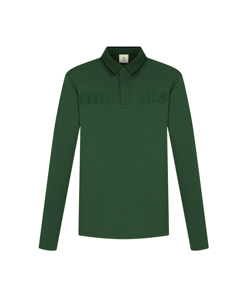 Castelbajac Men's Volume Embroidered Collar T-Shirt - Green