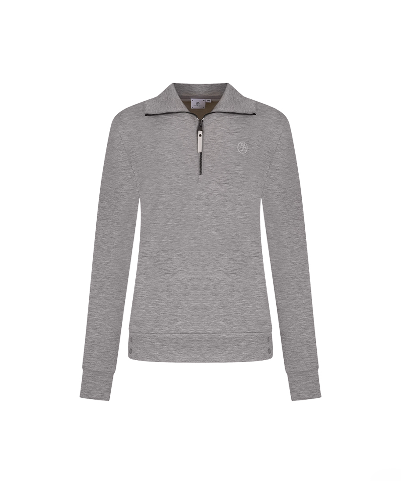 Castelbajac Women's Character Embroidered Half-Zip T-Shirt - M/Grey