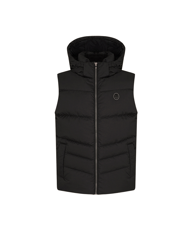 Castelbajac Men's Detachable Hooded Duck Down Vest - Black