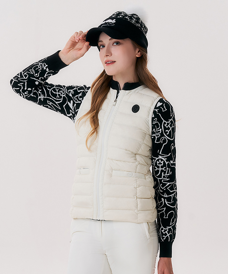 Castelbajac Women's Lightweight Down Vest - Ivory