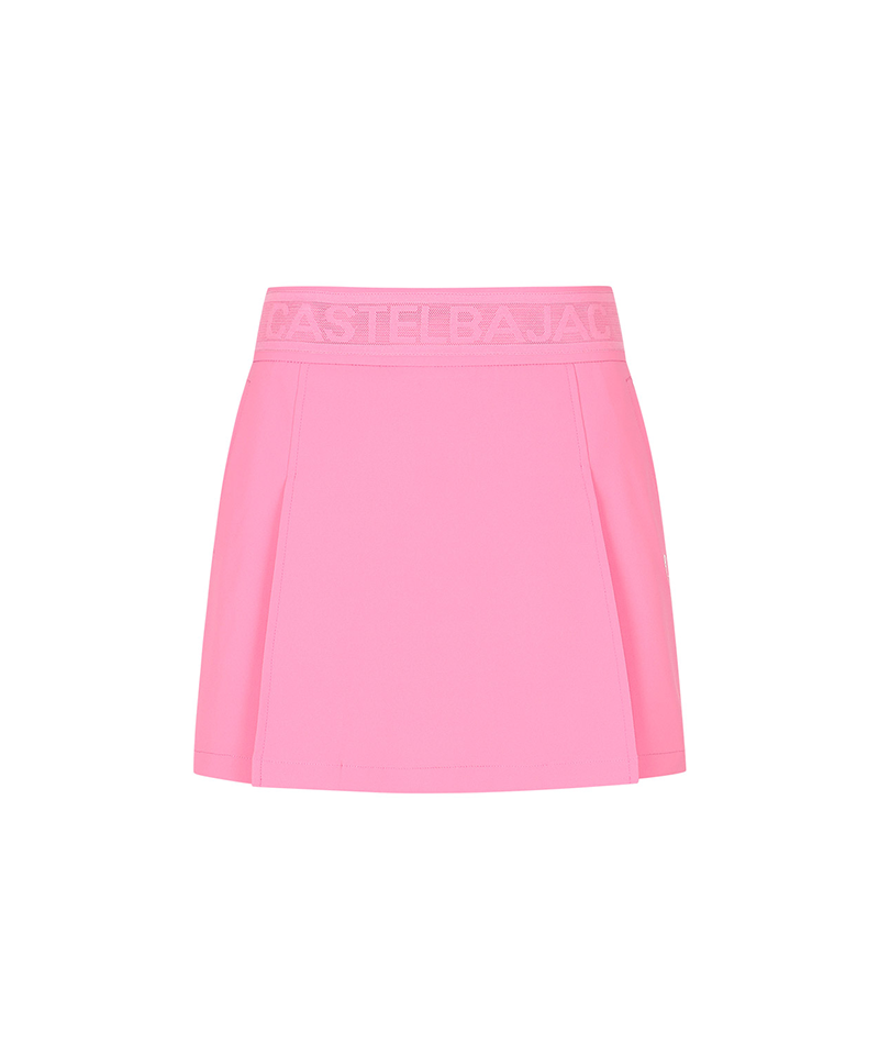 Castelbajac Women's Logo Point A-Line Culotte Skirt - Pink