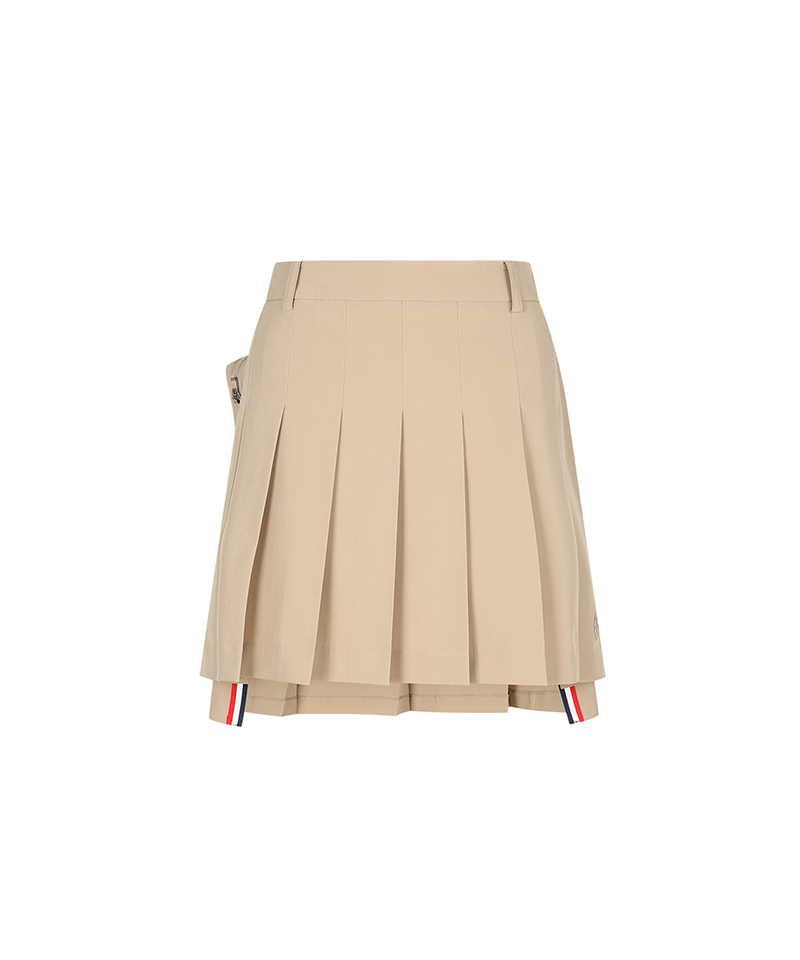 Castelbajac Women's Ball Pouch Pleated Culotte Skirt - Beige