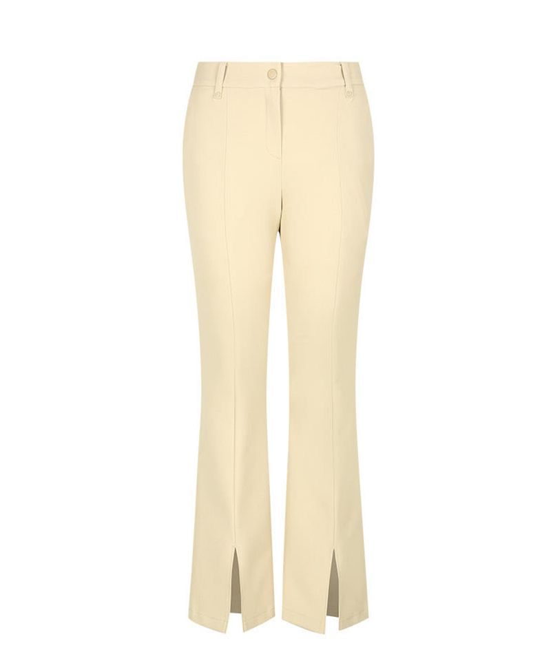 [Warehouse Sale] Castelbajac Women's Slit Bootcut Golf Pants - Beige