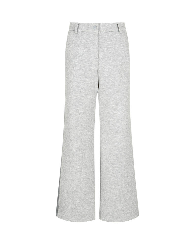 Castelbajac Women's Tape-Detailed Straight Pants - M/Grey
