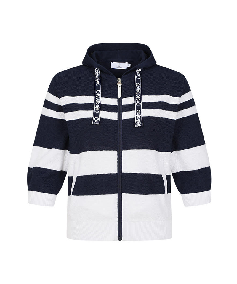 Castelbajac Women's Striped Hooded Zip-Up Knit Cardigan - 2 Colors