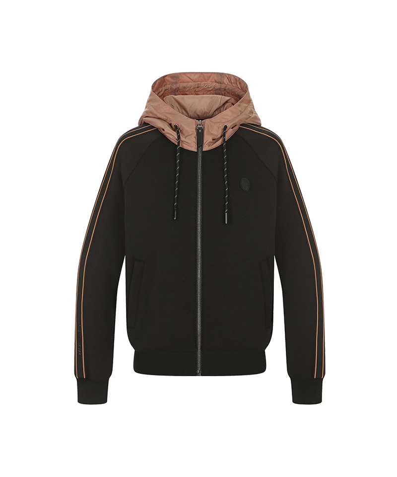 Castelbajac Women's Hooded Contrast Tape Zip-Up Cardigan - Black