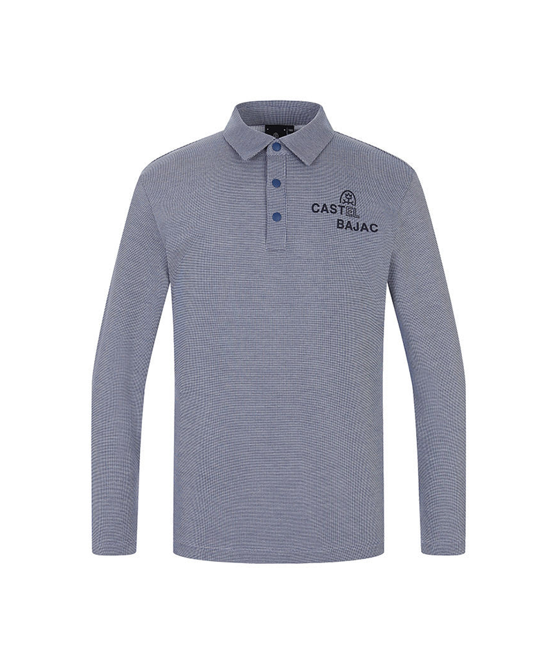 Castelbajac Men's Two-Tone Knit Collared T-Shirt - 2 Colors