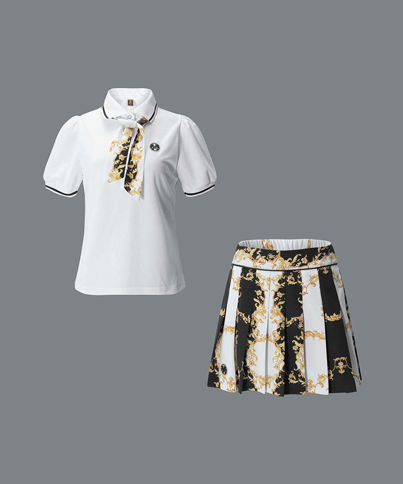 Mahes Golf Black Label Ethnic Royal Set (Top+Skirt)