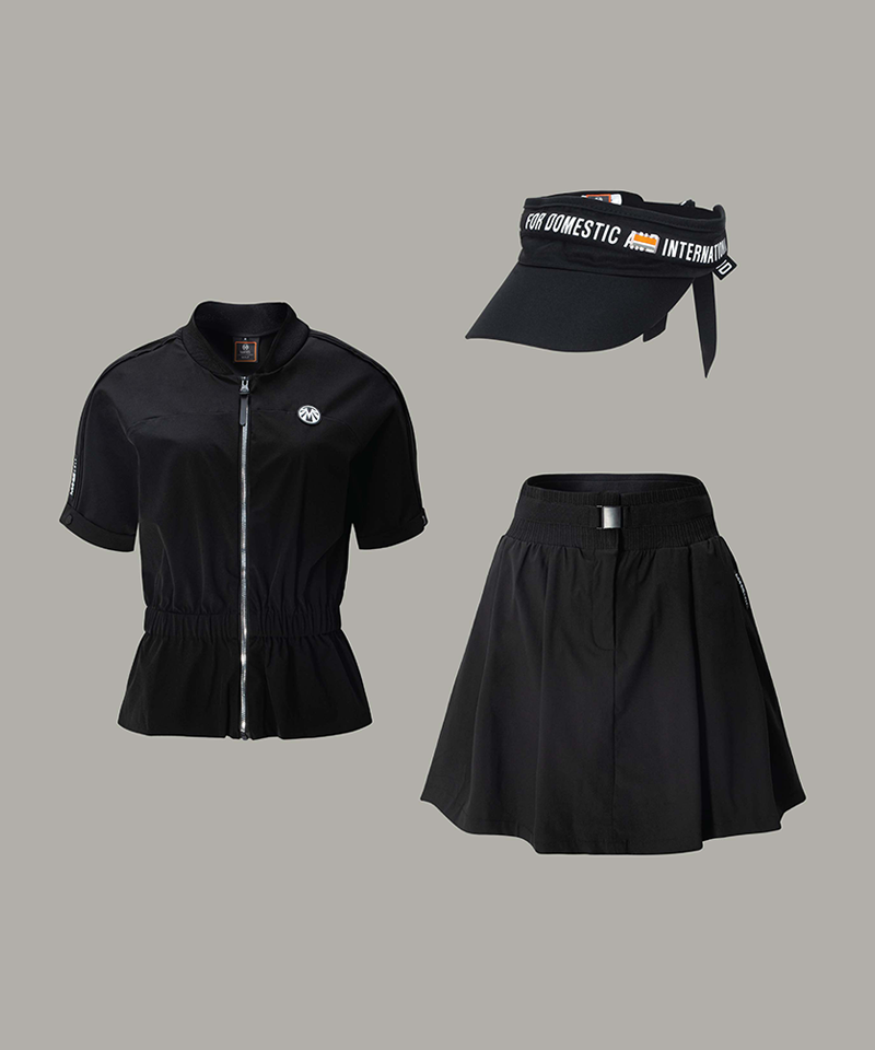 Mahes Golf Black Label Technical Hyperspan Woven Set  (Top+Skirt)