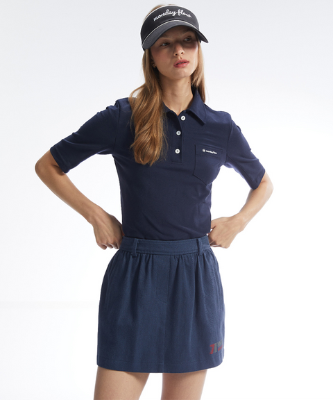 Monday Flow Classic Half Sleeve Top - Dark Navy