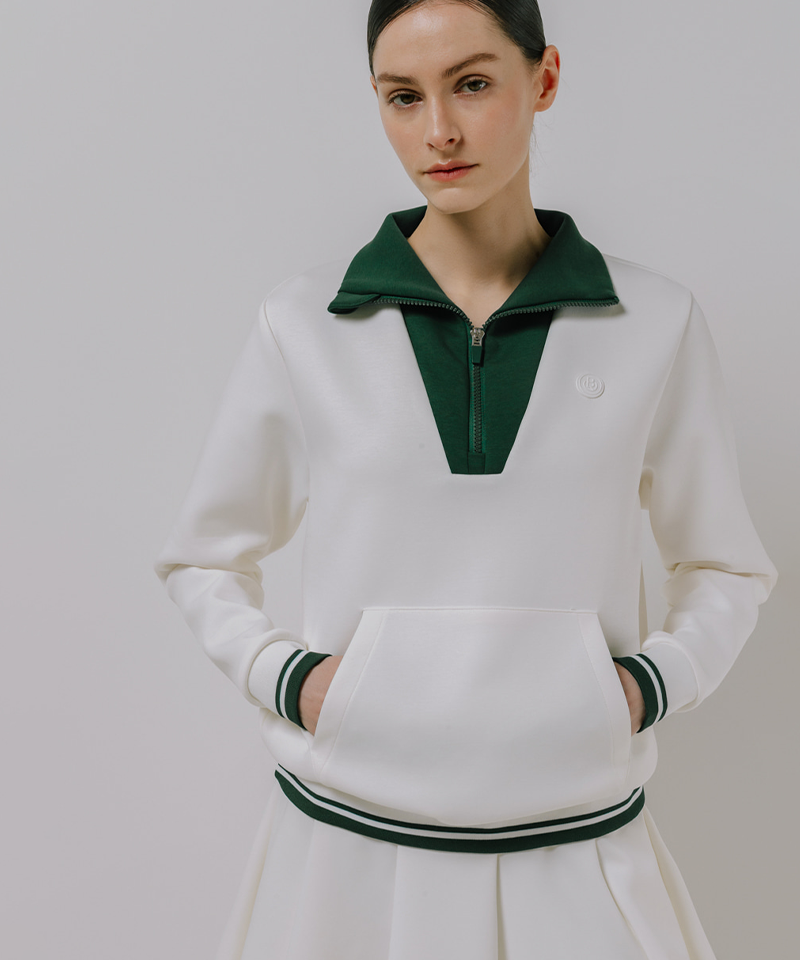 OBER Golf Women's Contrast Anorak Sweatshirt - White