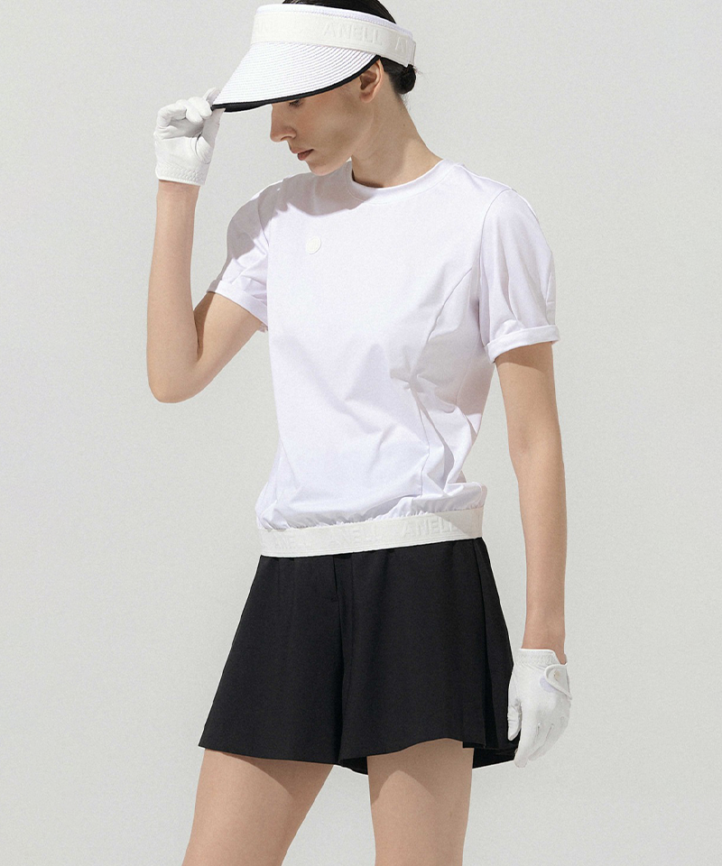 Anell Golf Cool Air Fit Puff Top - White