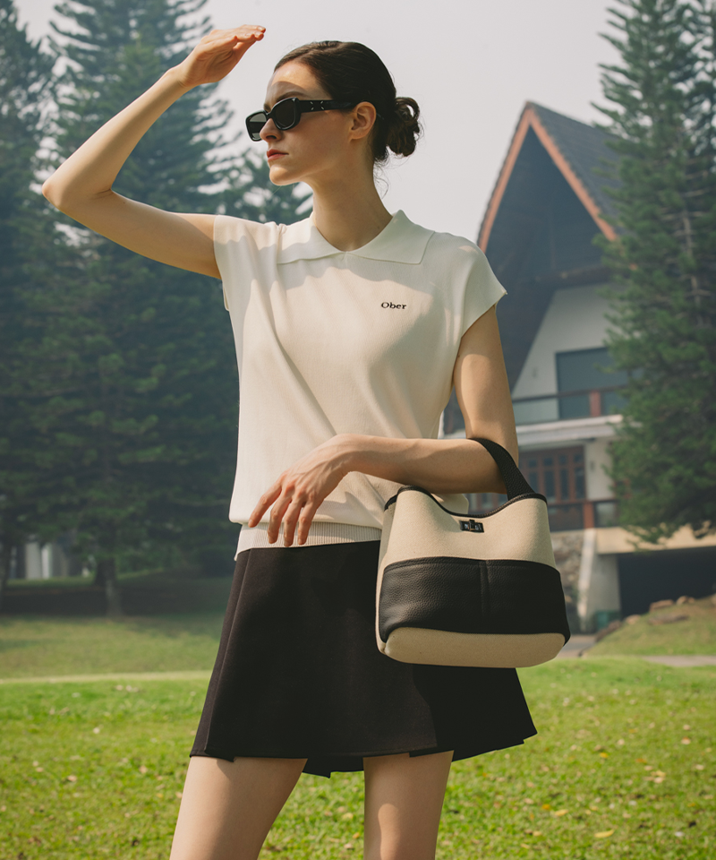 OBER Golf Cool Collar Cap Knit - White