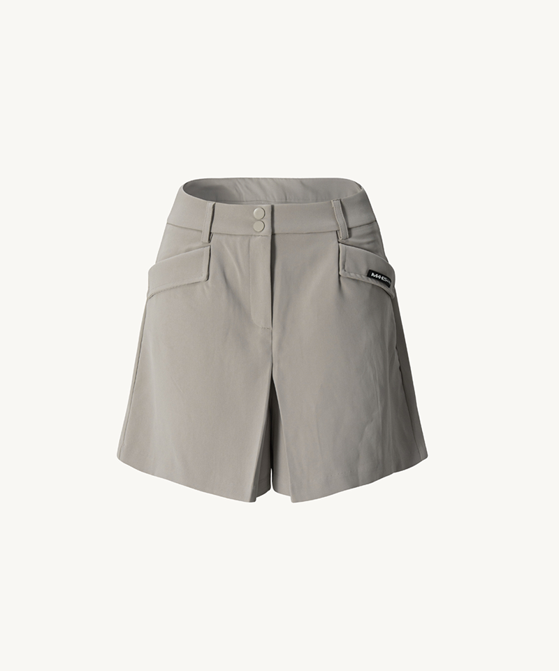 A Line Classic Pleated Pants - Beige