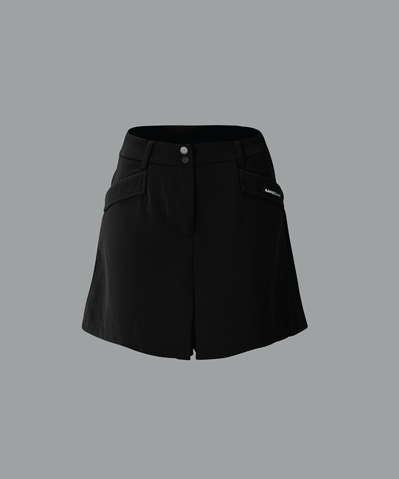 A Line Classic Pleated Pants  - Black