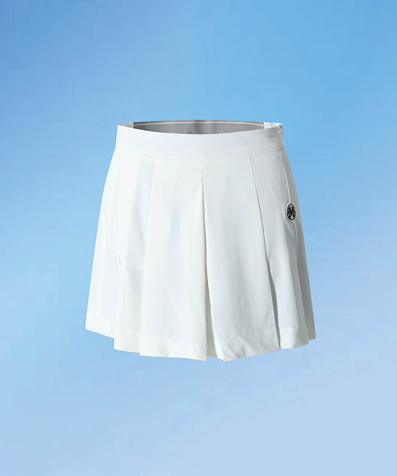 Women's Summer Woven Stretch Pleated Pants - Ivory