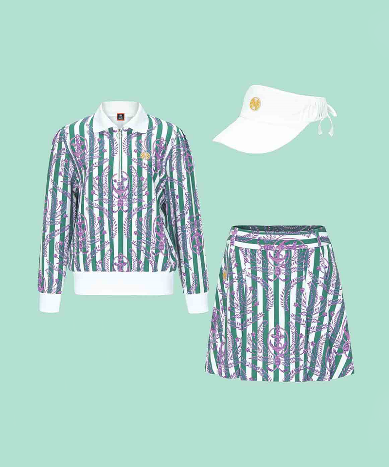 Mahes Gold Label Saint Royal Coordination Set (Top+Skirt+Visor)