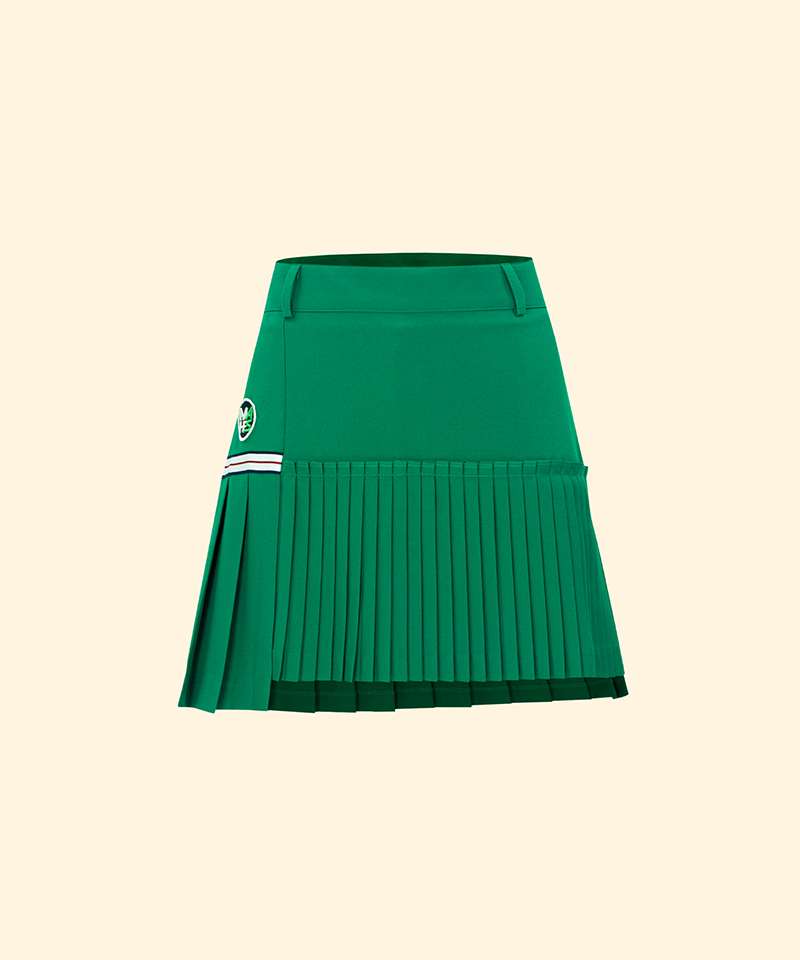 Orange Label Avant-Garde Pleated Skirt - Green