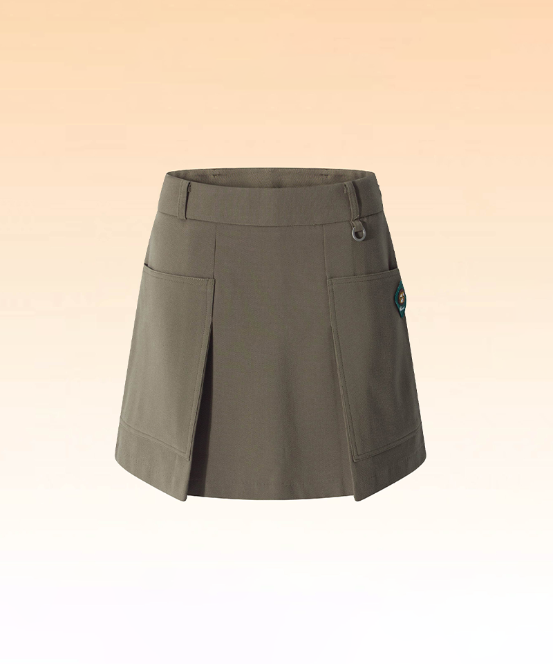 Women's Wrinkle-Free A-Line Pleated Skirt - Brown